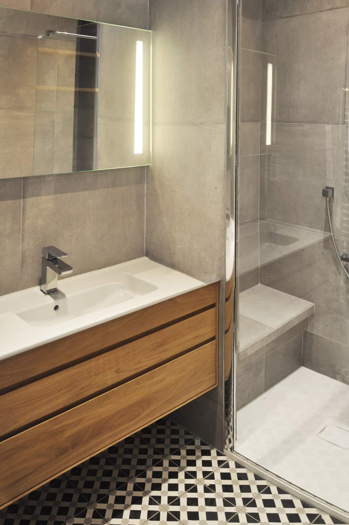 Vue intérieure - Appartement haussmannien rénové - architecte à Grenoble