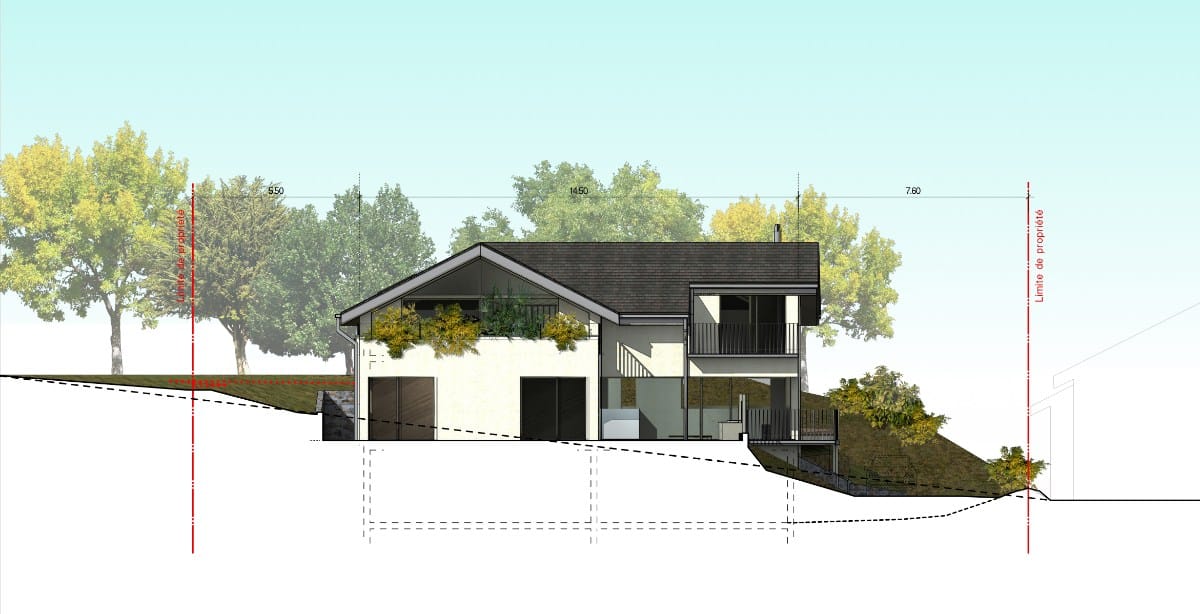 Conception d'une maison d'architecte par un architecte à Voreppe