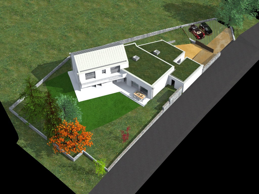 Villa d'architecte dans le pays voironnais par un architecte à Chirens